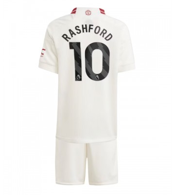Manchester United Marcus Rashford #10 Tredjeställ Barn 2023-24 Kortärmad (+ Korta byxor)